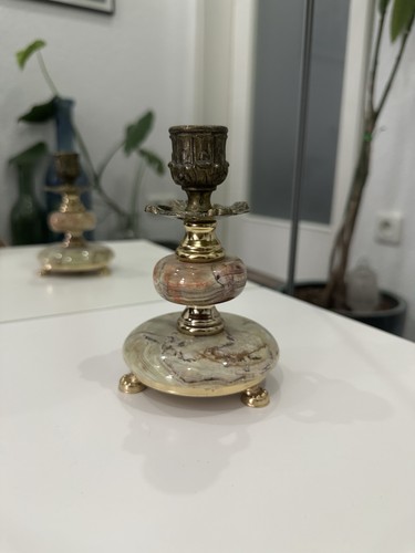 Kerzenhalter marmor onyx stein - kerzenhalter,