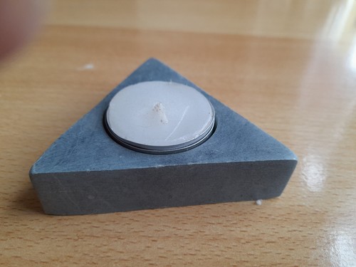 Teelichthalter grau marmor - teelichthalter,