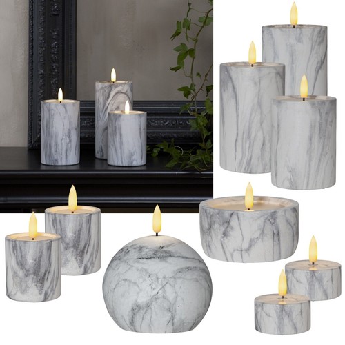 Led kerze marble - marble, "3d