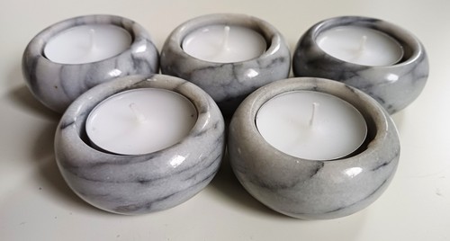 Teelichthalter aus marmor - teelichthalter,